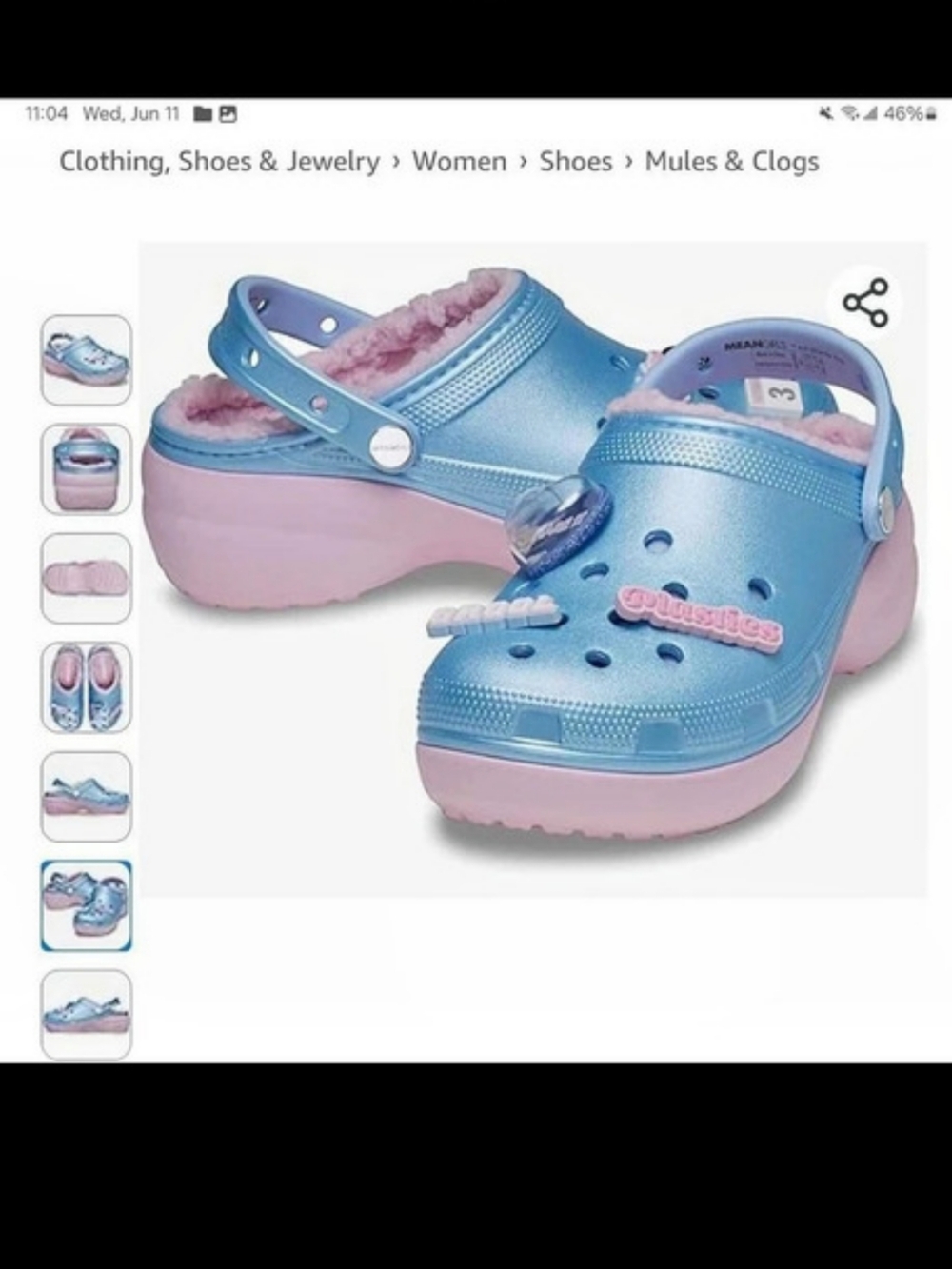 Mean Girls Crocs Blue & Pink US Women's 7